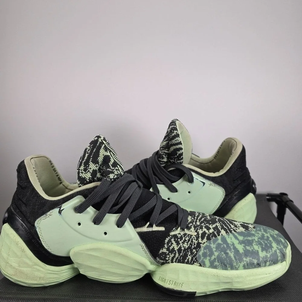 Size 13 - adidas Harden Vol.‎ 4 Glow Green Basketball Street Comfort Ball